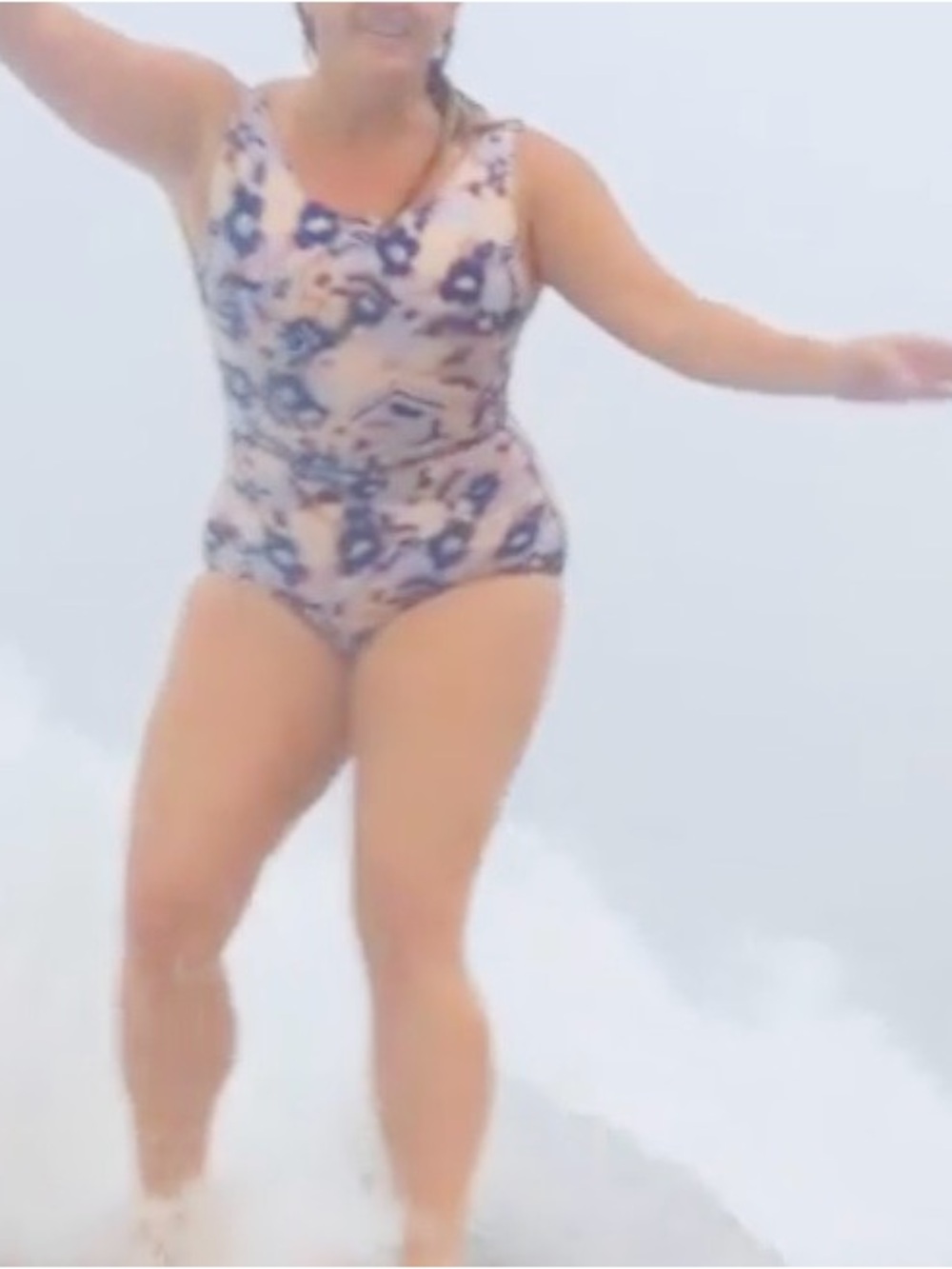 New Seea Lido neoprene one piece swimsuit in floral Olbia print